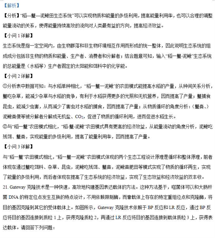 湖南省邵阳武冈市2026高三(11月)期中生物真题以及答案