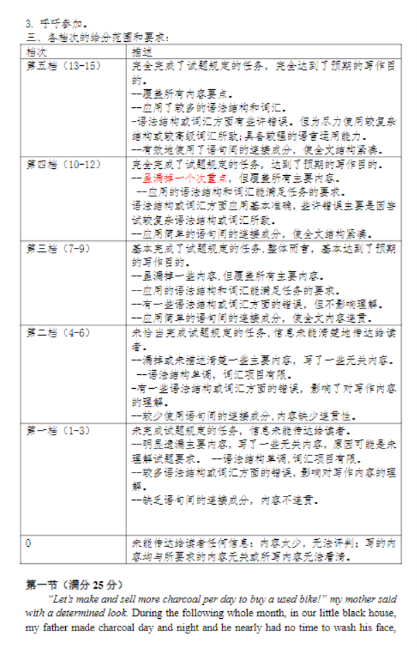 山东普高2026高三11月联合测评英语试题及答案