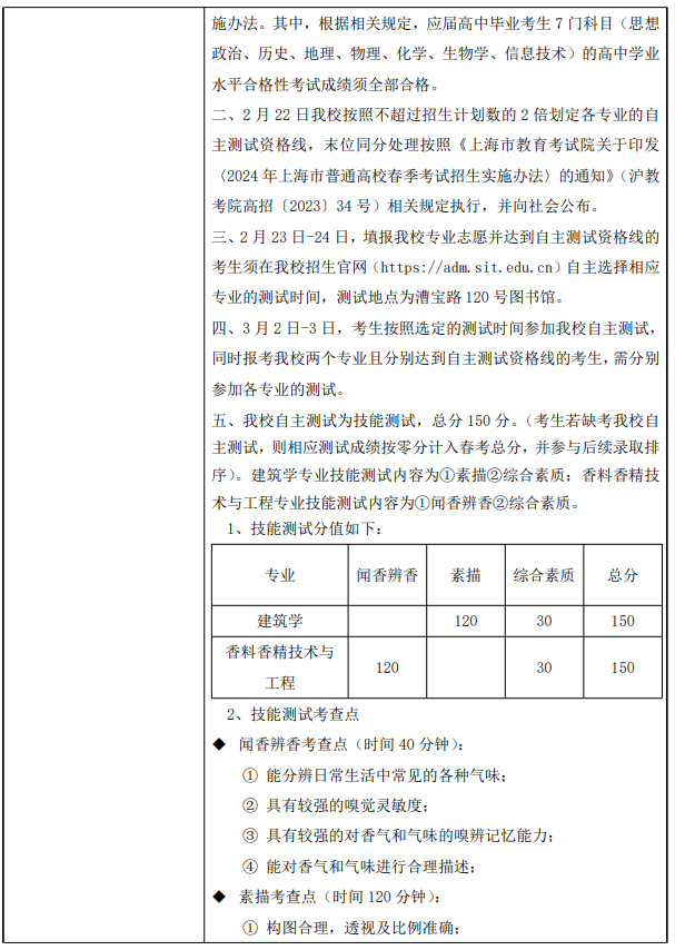 上海应用技术大学春季高考招生简章(2026)