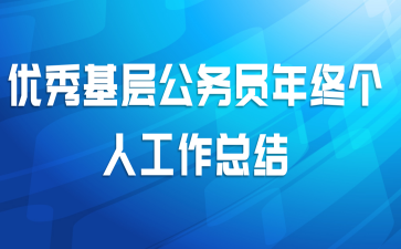 优秀基层公务员年终个人工作总结