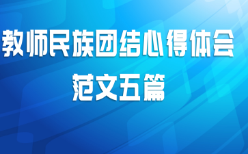 教师民族团结心得体会范文五篇