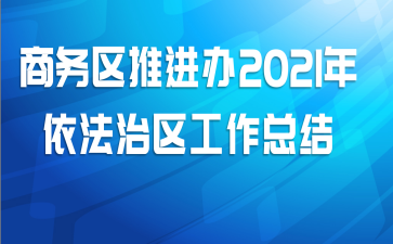 商务区推进办2021年依法治区工作总结