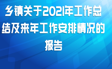 乡镇关于2021年工作总结及来年工作安排情况的报告
