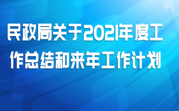 民政局关于2021年度工作总结和来年工作计划