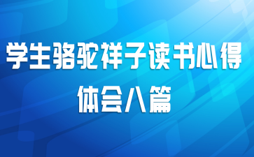 学生骆驼祥子读书心得体会八篇
