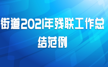 街道2021年残联工作总结范例