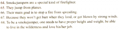 阅读并回答问题Every year, wildfires destroy much fores