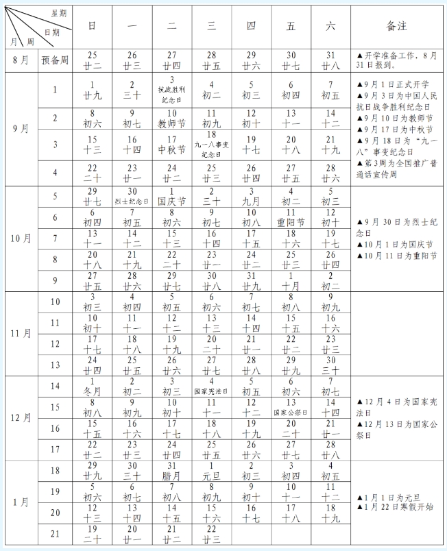 台州大中小学生开学时间安排